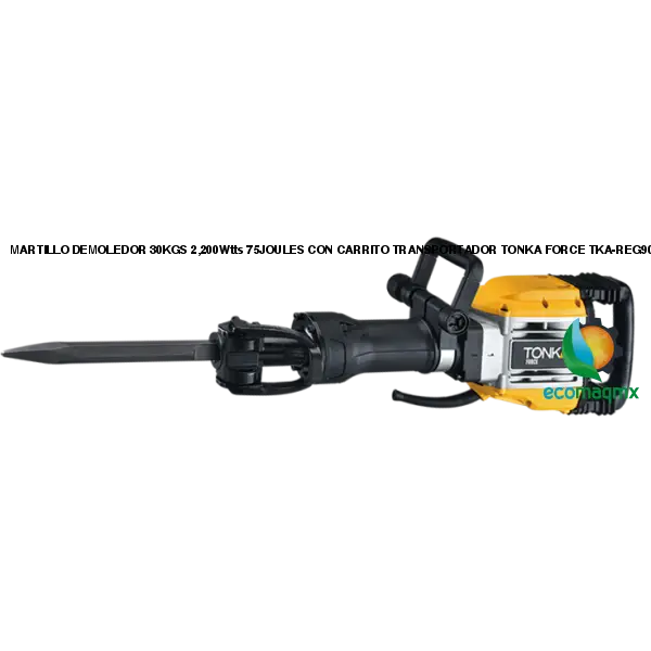 MARTILLO DEMOLEDOR 30KGS 2,200Wtts 75JOULES CON CARRITO