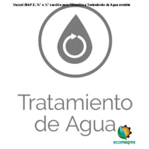 Mazzei 584 P.E. ¾ x ¼ succión para Filtración y Tratamiento