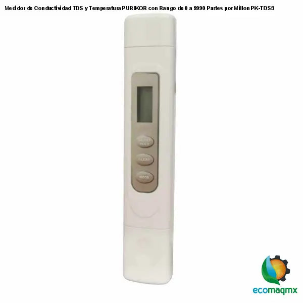 Medidor de Conductividad TDS y Temperatura PURIKOR con Rango