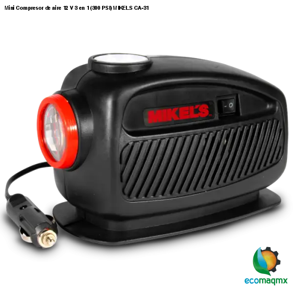 Mini Compresor de aire 12 V 3 en 1 (300 PSI) MIKELS CA-31