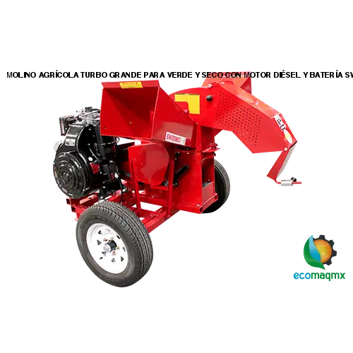 MOLINO AGRÍCOLA TURBO GRANDE PARA VERDE Y SECO CON MOTOR