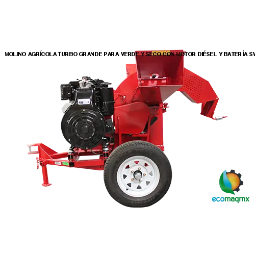 MOLINO AGRÍCOLA TURBO GRANDE PARA VERDE Y SECO CON MOTOR