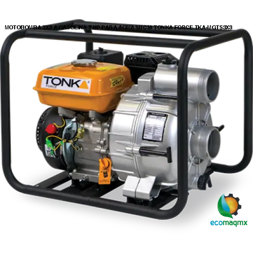 MOTOBOMBA 3X3 A GASOLINA 7 HP PARA AGUA SUCIA TONKA FORCE