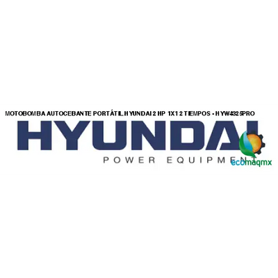 MOTOBOMBA AUTOCEBANTE PORTÁTIL HYUNDAI 2 HP 1X1 2 TIEMPOS -