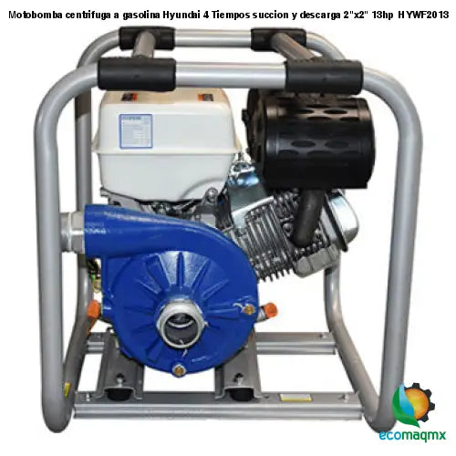 Motobomba centrifuga a gasolina Hyundai 4 Tiempos succion y descarga 2"x2" 13hp HYWF2013