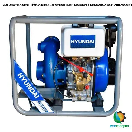 MOTOBOMBA CENTRÍFUGA DIÉSEL HYUNDAI 14 HP SUCCIÓN Y DESCARGA