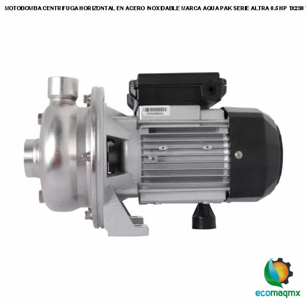 MOTOBOMBA CENTRIFUGA HORIZONTAL EN ACERO INOXIDABLE MARCA