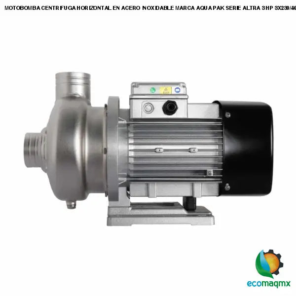 MOTOBOMBA CENTRIFUGA HORIZONTAL EN ACERO INOXIDABLE MARCA