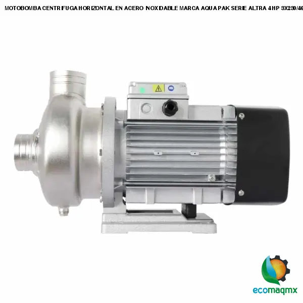 MOTOBOMBA CENTRIFUGA HORIZONTAL EN ACERO INOXIDABLE MARCA