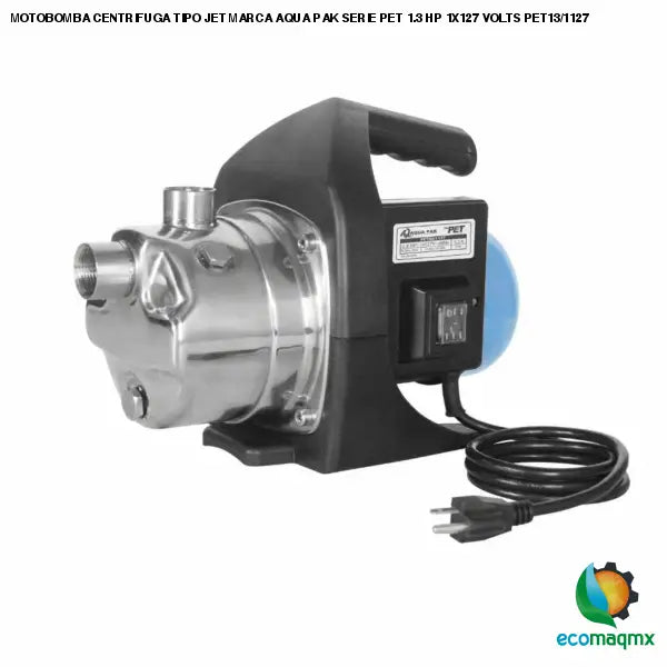 MOTOBOMBA CENTRIFUGA TIPO JET MARCA AQUA PAK SERIE PET 1.3