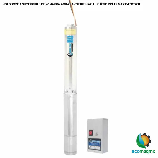 MOTOBOMBA SUMERGIBLE DE 4 MARCA AQUA PAK SERIE MAX 1 HP
