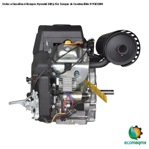 Ecomaqmx - Motor a Gasolina 4 tiempos Hyundai 9.3Hp con Marcha Eléctrica