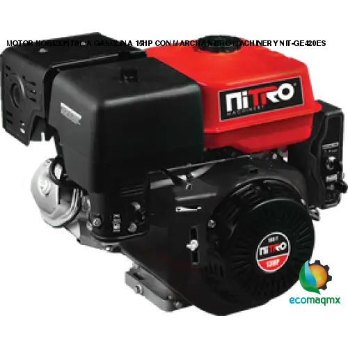 MOTOR HORIZONTAL A GASOLINA 15HP CON MARCHA NITRO MACHINERY