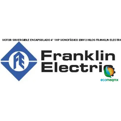 MOTOR SUMERGIBLE ENCAPSULADO 4", 1 HP MONOFÁSICO 230V, 2 HILOS FRANKLIN ELECTRIC