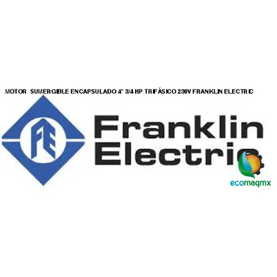 MOTOR  SUMERGIBLE ENCAPSULADO 4", 3/4 HP TRIFÁSICO 230V FRANKLIN ELECTRIC