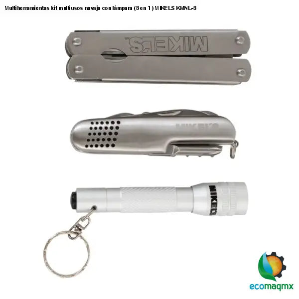 Multiherramientas kit multiusos navaja con lámpara (3 en 1)