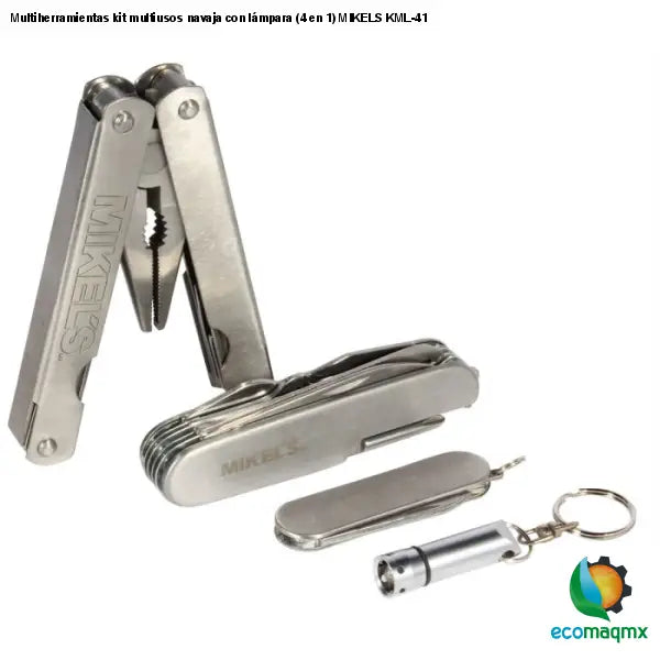Multiherramientas kit multiusos navaja con lámpara (4 en 1)