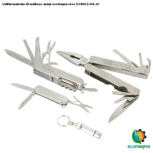 Multiherramientas kit multiusos navaja con lámpara (4 en 1)