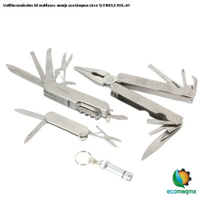 Multiherramientas kit multiusos navaja con lámpara (4 en 1)