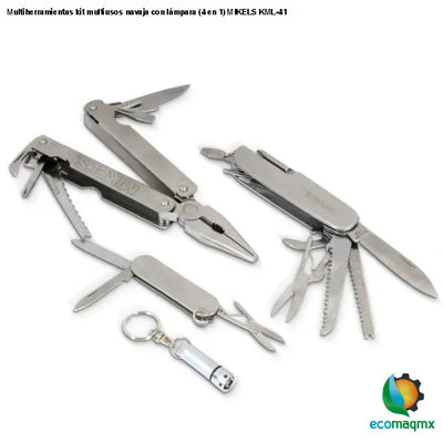 Multiherramientas kit multiusos navaja con lámpara (4 en 1)