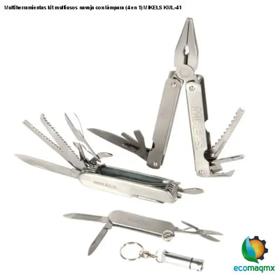 Multiherramientas kit multiusos navaja con lámpara (4 en 1)
