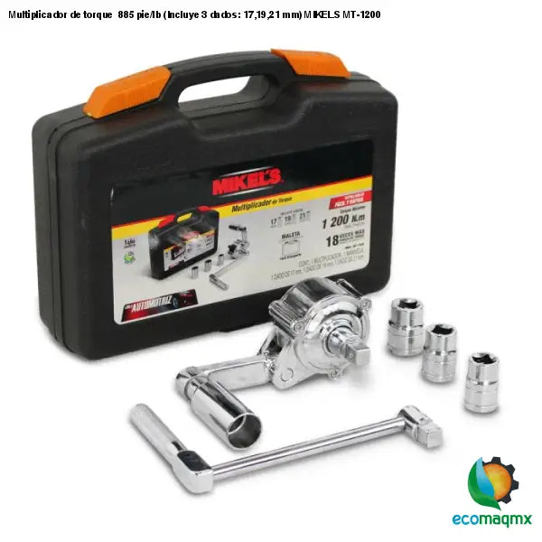 Multiplicador de torque 885 pie/lb (Incluye 3 dados: