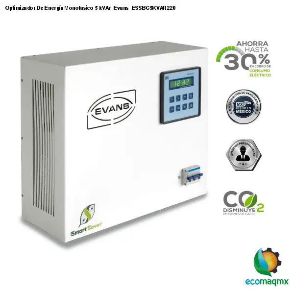 Optimizador De Energía Monofasico 5 kVAr Evans ESSBC5KVAR220