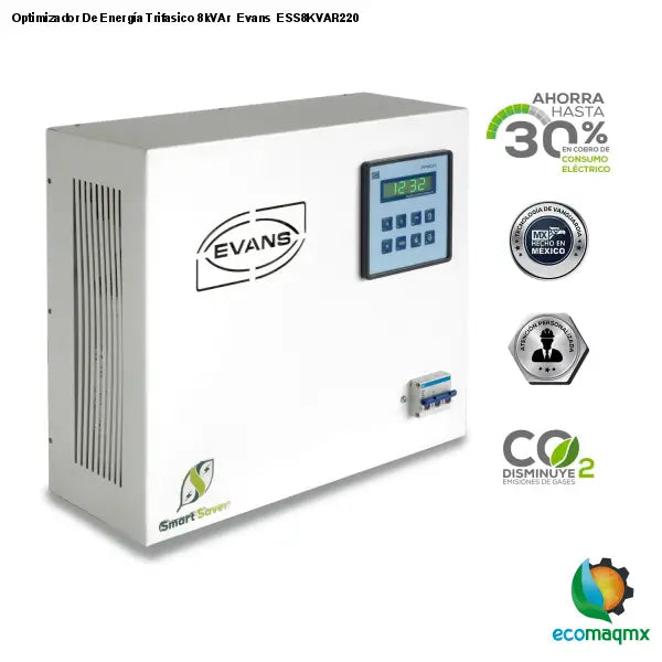 Optimizador De Energía Trifasico 8kVAr Evans ESS8KVAR220