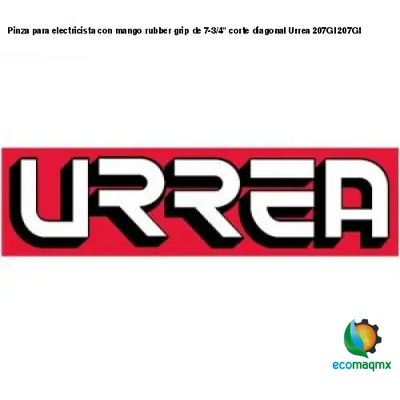 Pinza para electricista con mango rubber grip de 7-3/4 corte