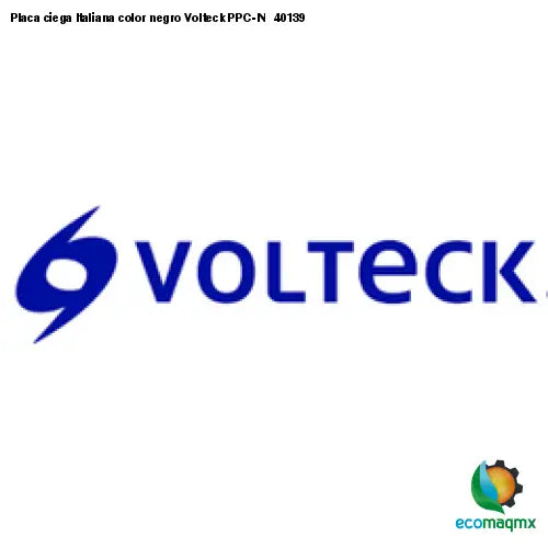 Placa ciega Italiana color negro Volteck PPC-IN 40139