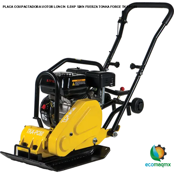 PLACA COMPACTADORA MOTOR LONCIN 5.5 HP 12KN FUERZA TONKA
