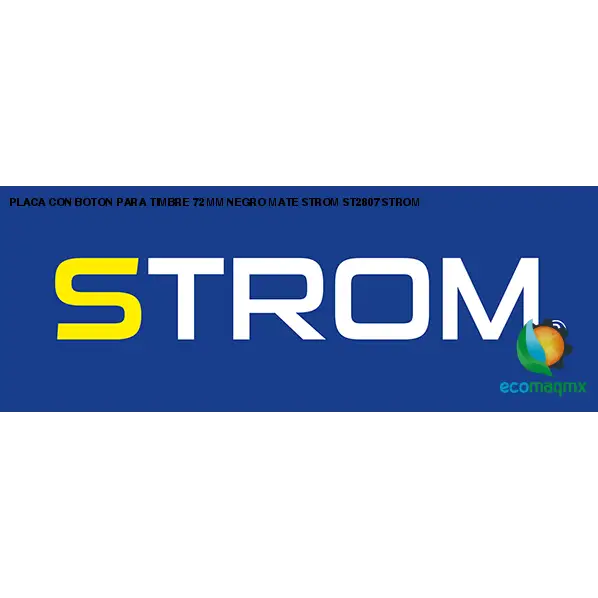 PLACA CON BOTON PARA TIMBRE 72 MM NEGRO MATE STROM ST2807