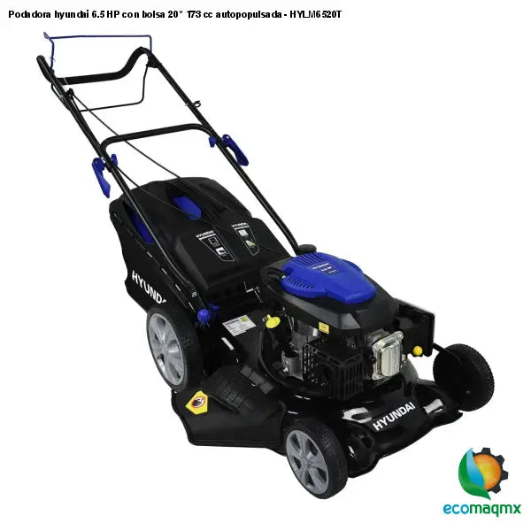 Podadora hyundai 6.5 HP con bolsa 20 173 cc autopopulsada -