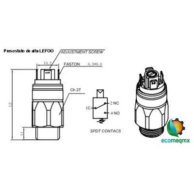Presostato de alta LEFOO