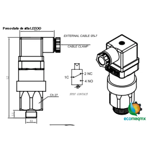 Presostato de alta LEFOO