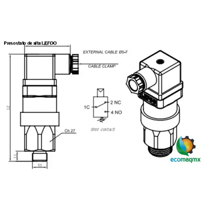 Presostato de alta LEFOO