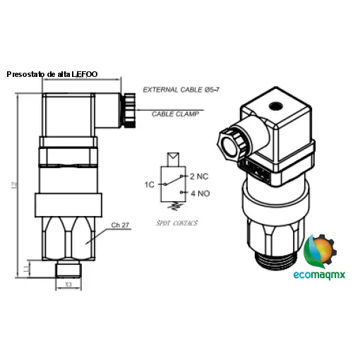 Presostato de alta LEFOO