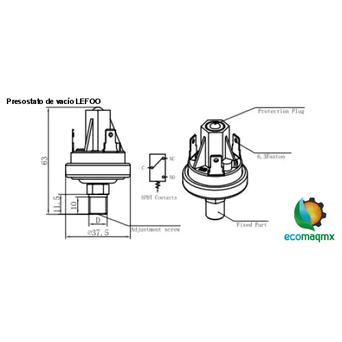 Presostato de vacío LEFOO