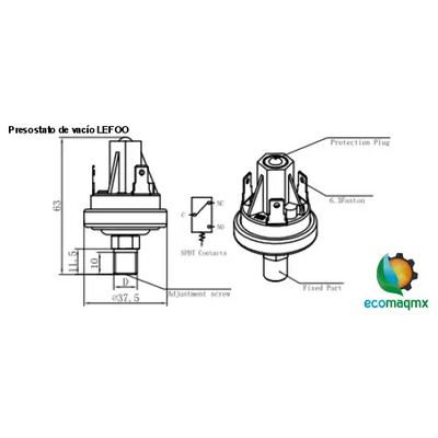 Presostato de vacío LEFOO