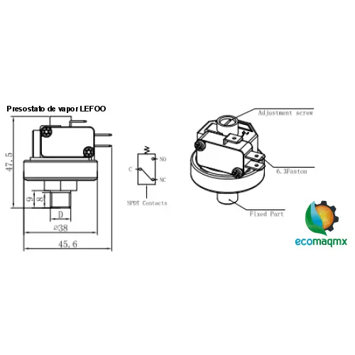 Presostato de vapor LEFOO