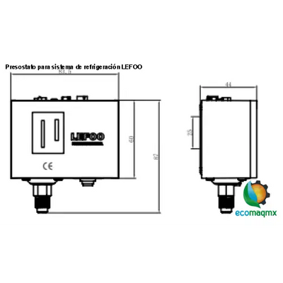 Presostato para sistema de refrigeración LEFOO