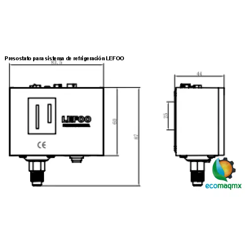 Presostato para sistema de refrigeración LEFOO