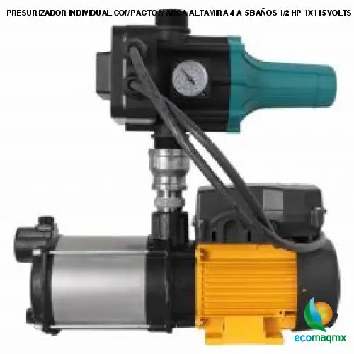 PRESURIZADOR INDIVIDUAL COMPACTO MARCA ALTAMIRA 4 A 5 BAÑOS