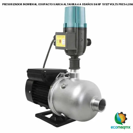 PRESURIZADOR INDIVIDUAL COMPACTO MARCA ALTAMIRA 4 A 5 BAÑOS