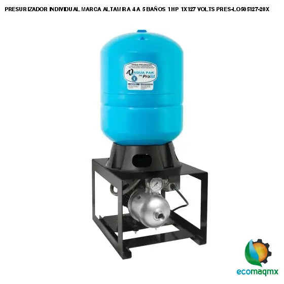 PRESURIZADOR INDIVIDUAL MARCA ALTAMIRA 4 A 5 BAÑOS 1 HP