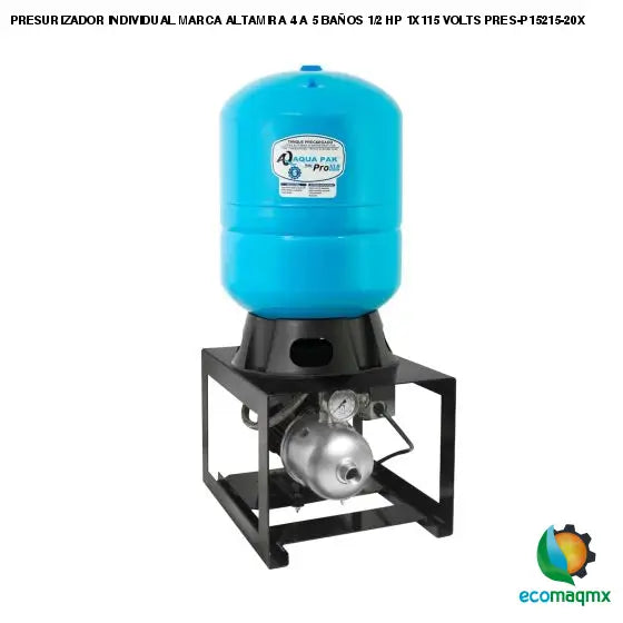 PRESURIZADOR INDIVIDUAL MARCA ALTAMIRA 4 A 5 BAÑOS 1/2 HP
