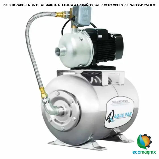 PRESURIZADOR INDIVIDUAL MARCA ALTAMIRA 4 A 5 BAÑOS 3/4 HP