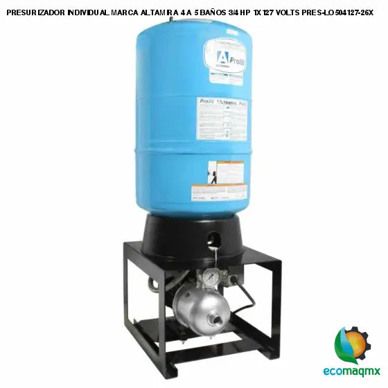 PRESURIZADOR INDIVIDUAL MARCA ALTAMIRA 4 A 5 BAÑOS 3/4 HP