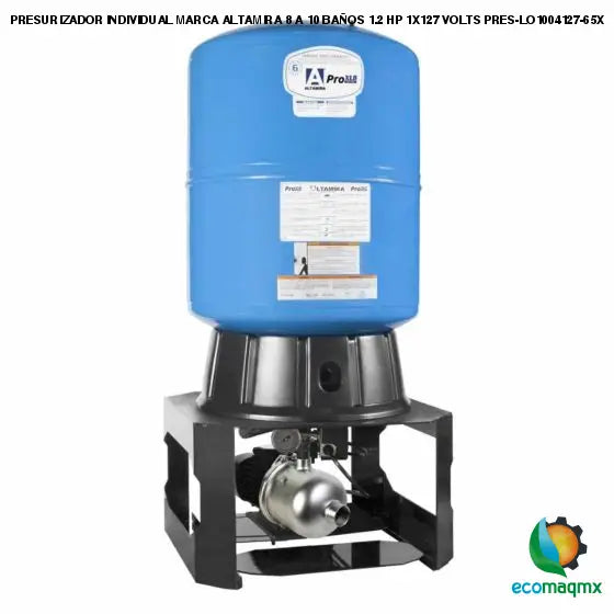 PRESURIZADOR INDIVIDUAL MARCA ALTAMIRA 8 A 10 BAÑOS 1.2 HP
