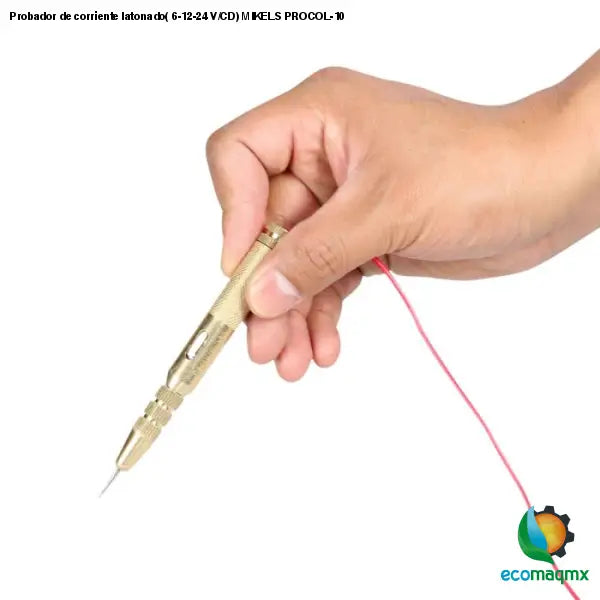 Probador de corriente latonado(6-12-24 V/CD) MIKELS